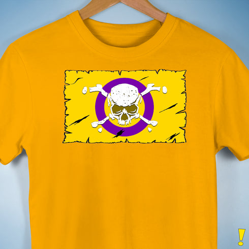 Intersex Pride Pirate Flag Premium Unisex T-Shirt - Gold